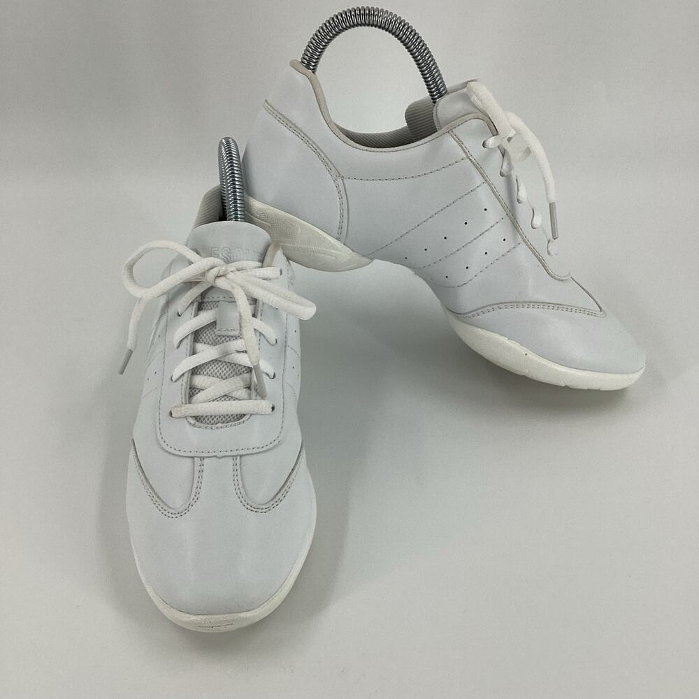 Lesove Women’s Leather Cheerleader Tumbling Shoes White Size 6 EUR 38 750